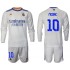 Camisola Real Madrid Modric 10 Criança Equipamento Primeiro 2021-2022 Manga Comprida